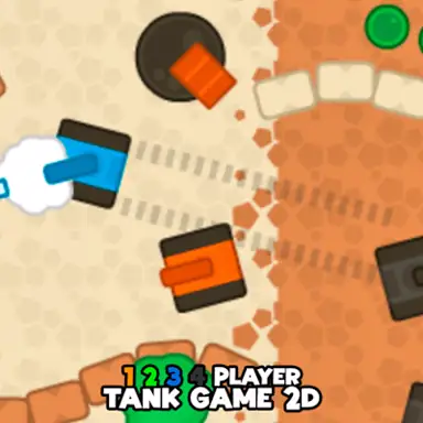 1 2 3 4 Player Tank Game 2D oyunu