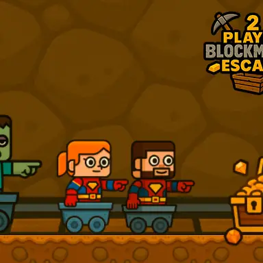 2 Player BlockMiner Escape oyunu