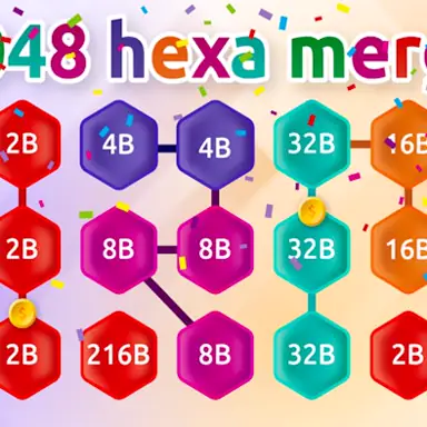 2048 Hex Chain Merge oyunu