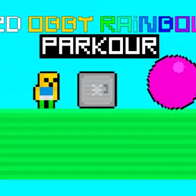 2D Obby Rainbow Parkour oyunu