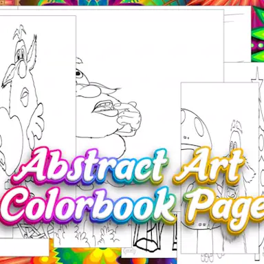 Abstract Art Colorbook Page oyunu