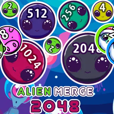 Alien Merge 2048 game