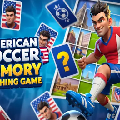 American Soccer Memory Matching Game oyunu