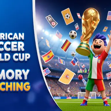 American Soccer World Cup Memory Matching oyunu