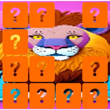 Animal Lion Memory Match game
