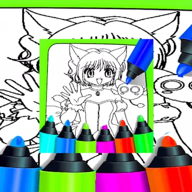 Anime Coloring Pages For Kids game