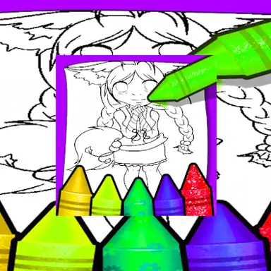 Anime Fox Girl Cute Coloring Pages game