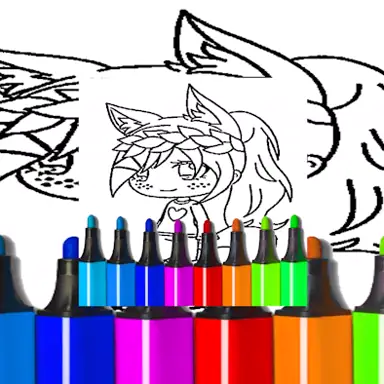 Anime Wolf Girl Coloring Pages game
