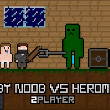 Baby Noob vs Heroman 2 Player oyunu