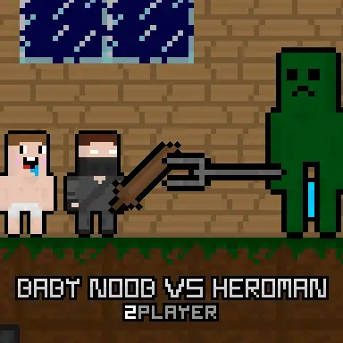 Baby Noob vs Heroman 2 Player oyunu