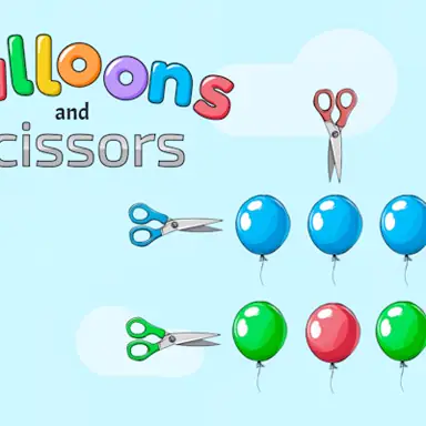 Balloons and scissors oyunu