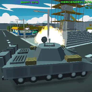 Blocky wars vehicle shooting multiplayer oyunu