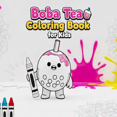 Boba Tea Coloring Book for Kids oyunu
