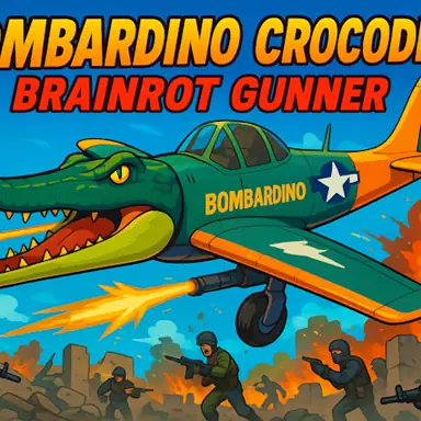Bombardino Crocodilo Brainrot Gunner oyunu