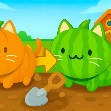 Brainrot Garden. Merge Cats oyunu