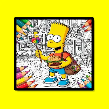 BTS Simpsons Coloring Book game