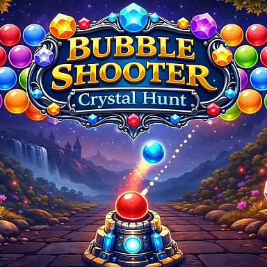 Bubble Shooter Crystal Hunt game