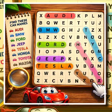 Car Word Hunt oyunu