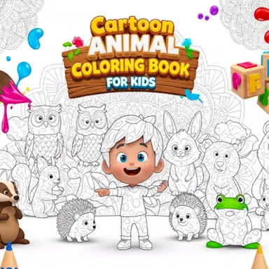 Cartoon Animal Coloring Book for Kids oyunu