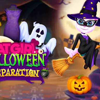 Cat Girl Halloween Preparation oyunu