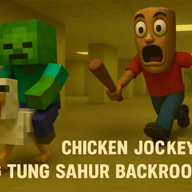 Chicken Jockey at Tung Tung Sahur Backrooms game