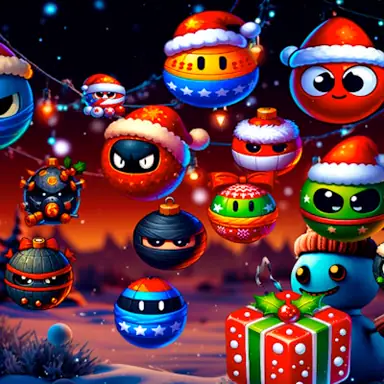 Christmas Rush Red and Friend Balls game