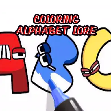 Coloring Alphabet Lore game