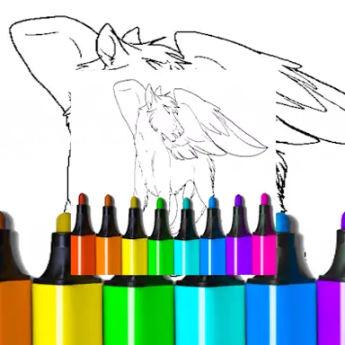 Coloring Pages Of Anime Wolves oyunu