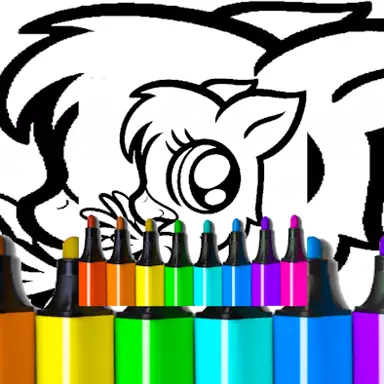 Cool Anime Animals Coloring game
