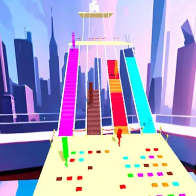 Crazy Bridge Rush Build Stash and Run game