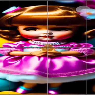 Creepy Doll Photo Block Blitz oyunu
