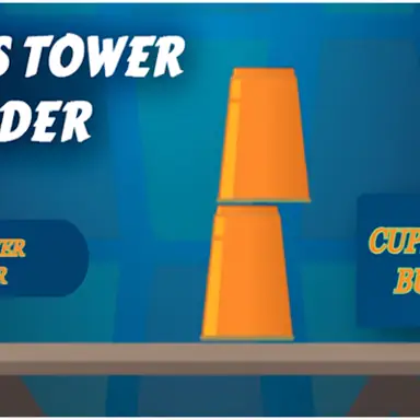 Cups Tower Builder game