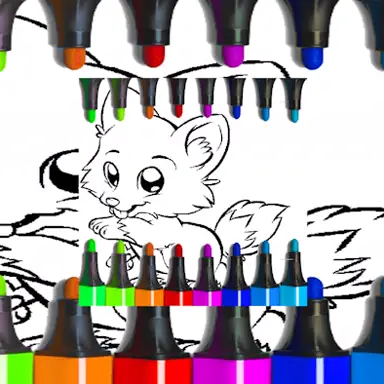 Cute Anime Animals Coloring Pages oyunu