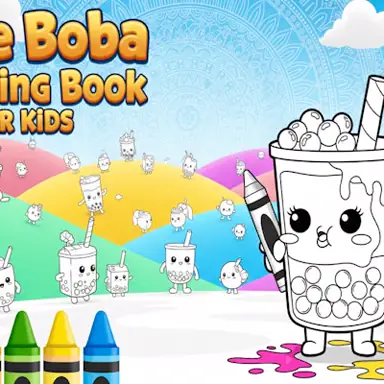 Cute Boba Coloring Book for Kids oyunu