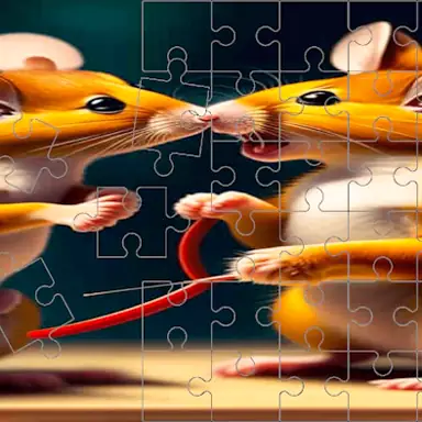 Cute Hamsters Picture piece game