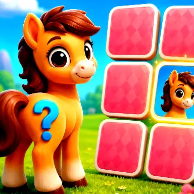 Cute Pony Memory Quest oyunu