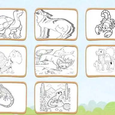 Desert Animals Coloring Book oyunu