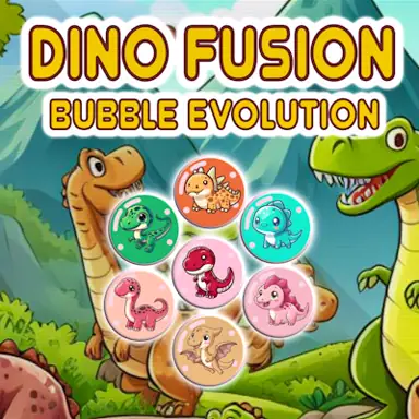 Dino Fusion Bubble Evolution game