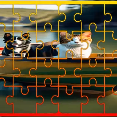 Dog and Cat Jigsaw Joyride oyunu