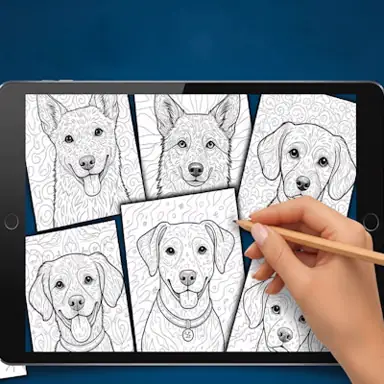 Dog Coloring Book for Adults oyunu