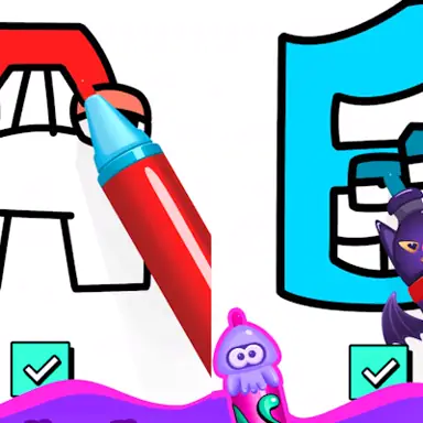 Draw and Color the Alphabet Letters oyunu