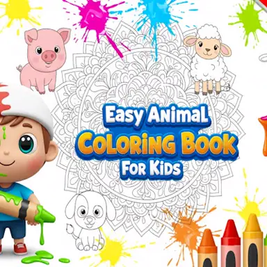Easy Animal Coloring Book for Kids oyunu