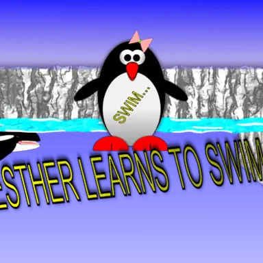 Esther the penguin. Learn to swim. oyunu