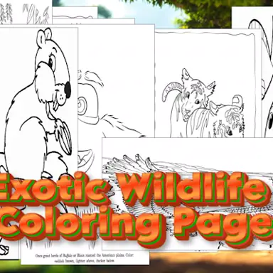 Exotic Wildlife Coloring Page oyunu