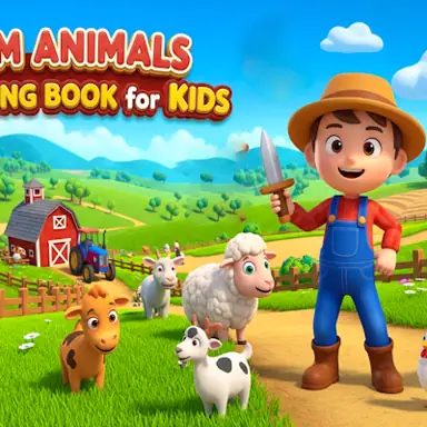 Farm Animals Coloring Book for Kids oyunu