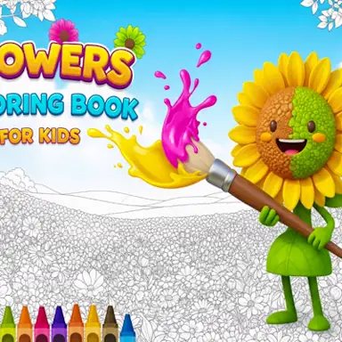 Flowers Coloring Book for Kids oyunu