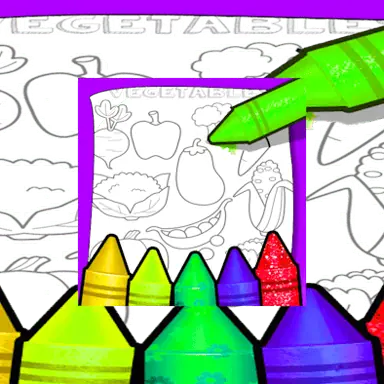 Fruits And Vegetables Coloring For Kids Printable game