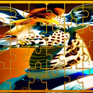Giraffe Jigsaw Image Challenge game