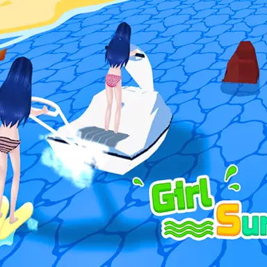 Girl Surfer 3D game