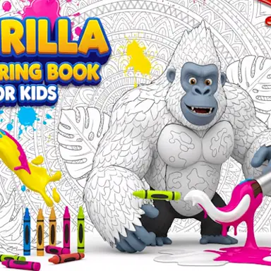 Gorilla Coloring Book for Kids oyunu